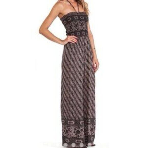 Free People Pants - Free People Jumpsuit - Black and Gray Patterned